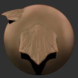 Detail-enhancing 3D sculpting brush for creating reptilian skin textures in Blender models.