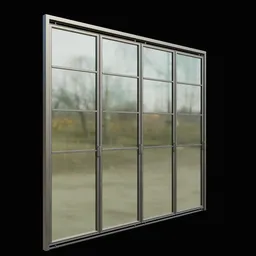 Door glass metal