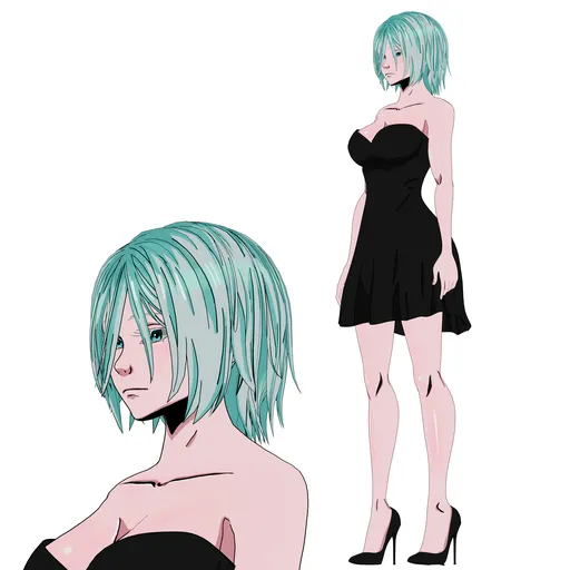 Anime Woman in a Dress