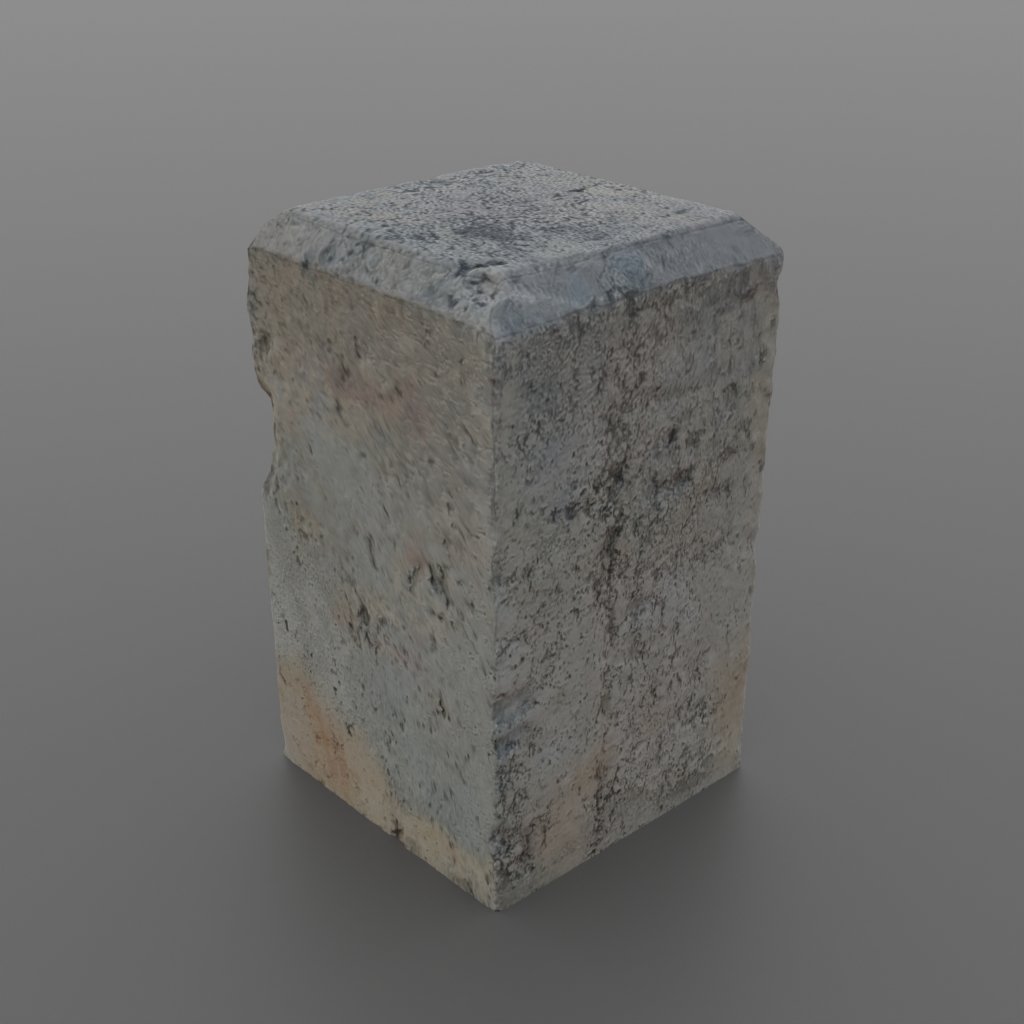 Bollard (Concrete, Photoscanned #3) | Exterior Elements models | BlenderKit