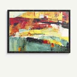 Canvas painting with abstract art