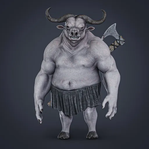 Bull Warrior Rigged GameReady