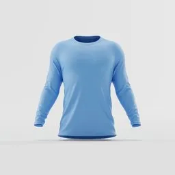Light Blue Long-Sleeve Sport Shirt