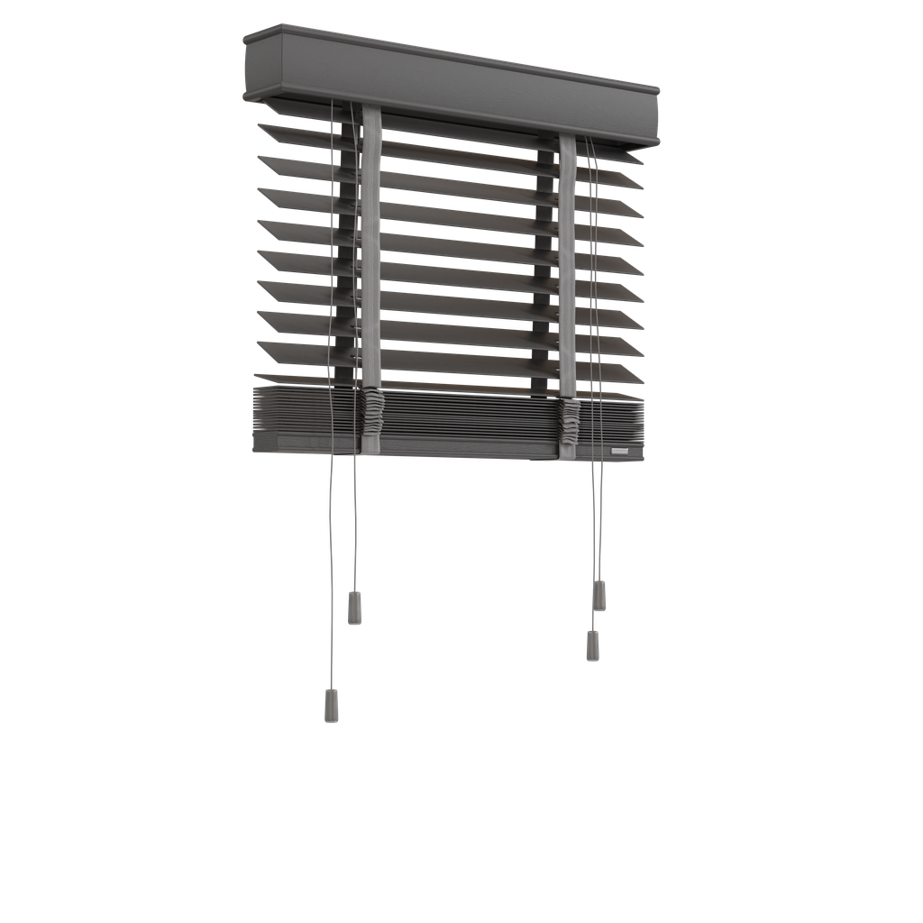 Wooden blinds D Curtains models BlenderKit