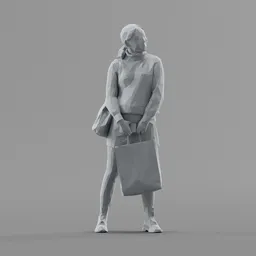 Lowpoly Female Standing