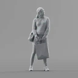 Lowpoly Female Standing