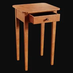 1800s Federal Style Side Table Plain