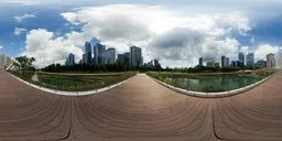 Daytime Cloudy Boardwalk