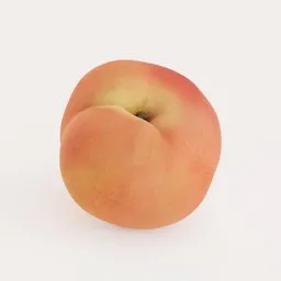 "High-quality 3D model of a realistic peach with 4k textures, perfect for Blender 3D. This solid object in a void features soft pink and orange colors, and can be used as a reference, listing image, or even a Discord profile picture. Download now for an SCP anomalous object prop by Milton Glaser."