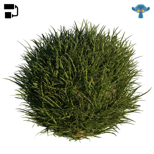 Realistic Blender 3D grass model featuring PBR textures, wind animation, easy modifiers setup, and vertex paint compatibility.