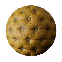 Sofa cusion leather rough yellow