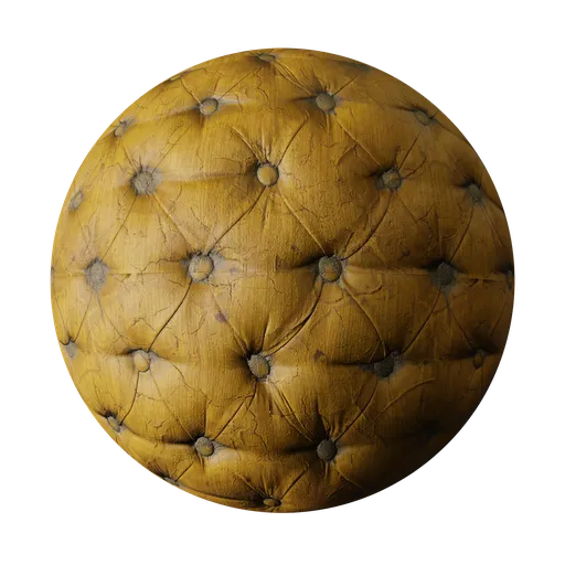 Sofa cusion leather rough yellow