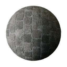 Dirty old stone pavement