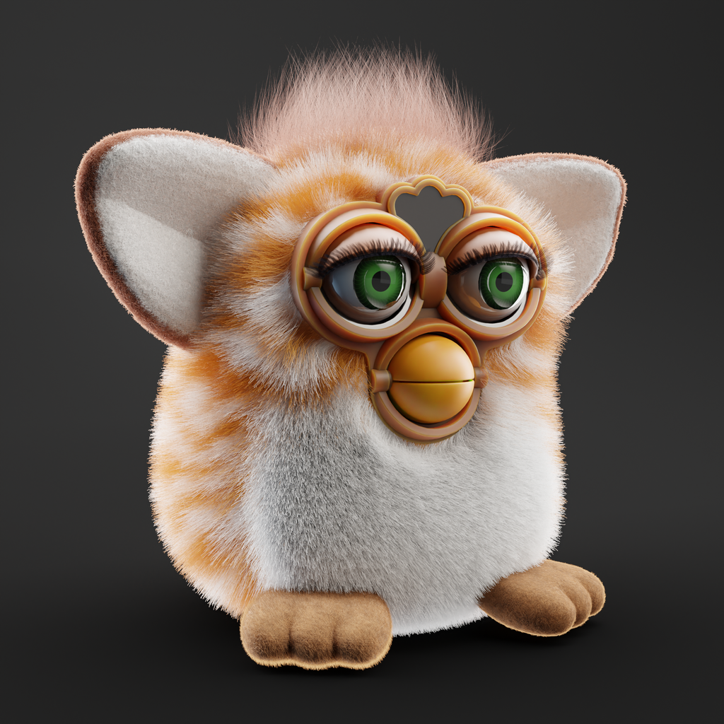 Furby - Gold Stripes | Toys Models | BlenderKit