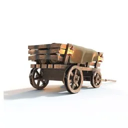 Medieval Wooden Wagon