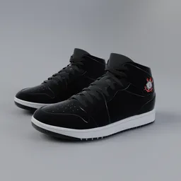 Corinthians black sneakers