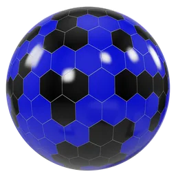 Blue black hexa tiles