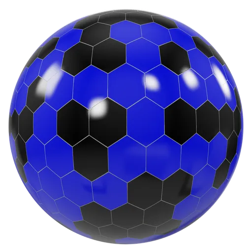 Blue black hexa tiles
