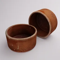 Dirty ceramic pot