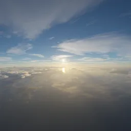 Aerial Sunset over Clouds