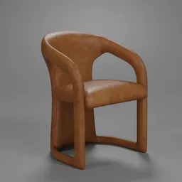 Modern Leather Accent Chair