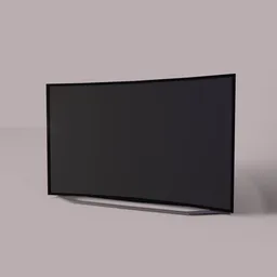 Realistic Slim TV 3D model, ideal for Blender renderings, with a sleek modern design.