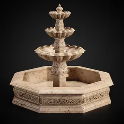 Ornamental Fountain + PBR Texture