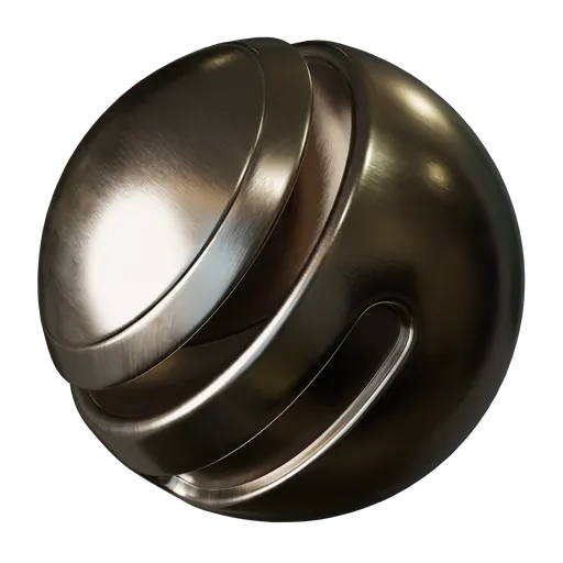 High-quality brushed metal texture for 3D rendering, suitable for Blender PBR material creation.