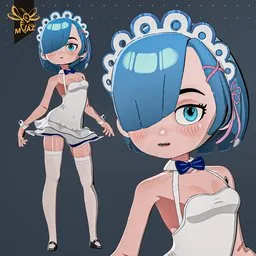 Rem - ReZero Anime Style