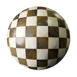 Stylized Ceramic Tiling Floor