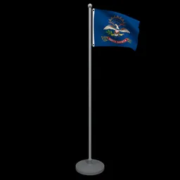 Animated Flag of North Dacota State