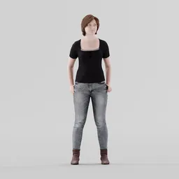 Casual Girl Standing