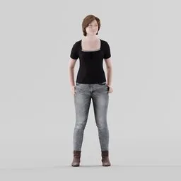 Casual Girl Standing