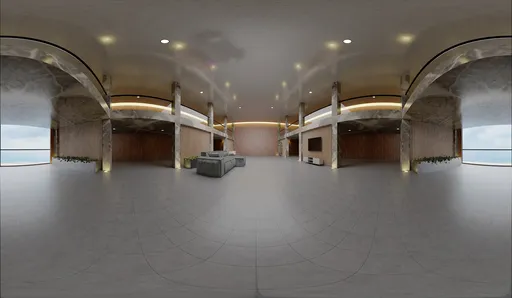 Modern Interior Atrium Warm