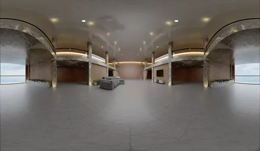Modern Interior Atrium Warm