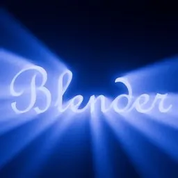 Glowing Blue Volumetric Typography