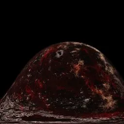 Red Planet Closeup with rings 3, 16k