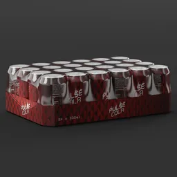 Case of cola drinks
