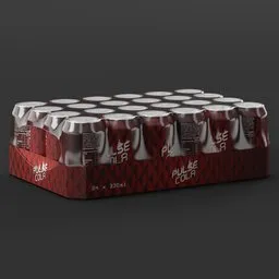 Case of cola drinks