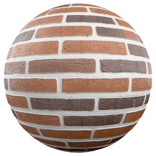 Painted Brick Wall White Mortar