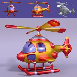 Stylized cartoon helicopter