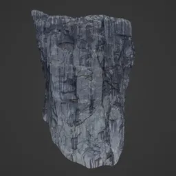 Low Poly Rocky Mountain Cliff