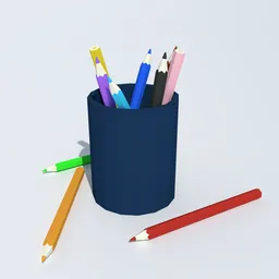 Low Poly Pencils