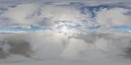 Aerial Cloudscape and Mountains