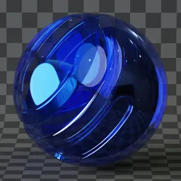 Pure glass with blue sapphire tint