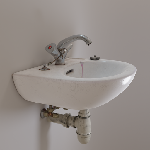 Blenderkit Model Small Old Sink In Category Interior Bathroom Furniture Wash Basin By Rinaldo Benaccetta