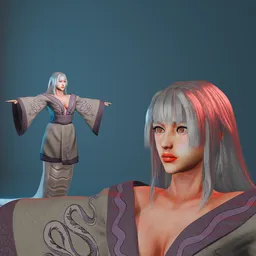 Snake Princess Lamia Character - Semi Realistic - Rigged (Auto-Rig Pro)