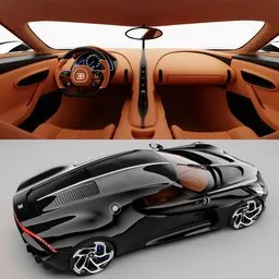 Bugatti La Voiture Noire(Rigged)
