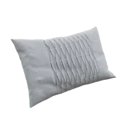 Realistic 3D pillow model with textured surface for Blender rendering, ideal for interior design visualization.