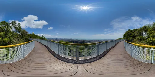 Daytime mountain corridor